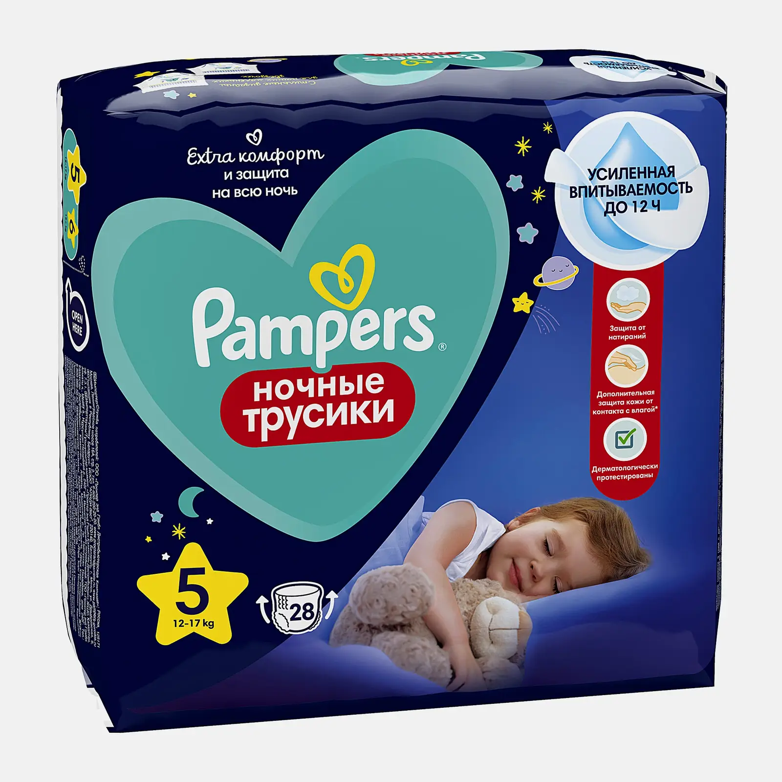 Подгузники Pampers ночные трусики Junior р.5 12-17кг 28шт