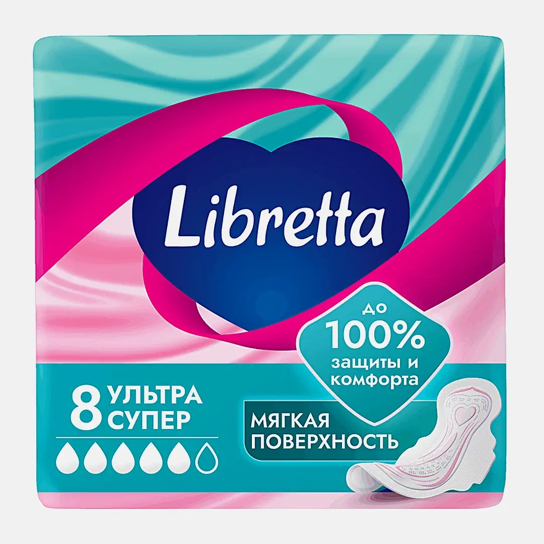 Прокладки с мягой поверхностью Super Ultra Libretta 8шт