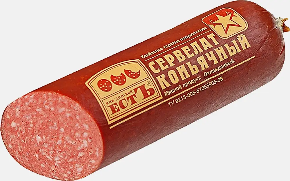 Колбаса Естъ Сервелат Коньячный полукопченая весовая