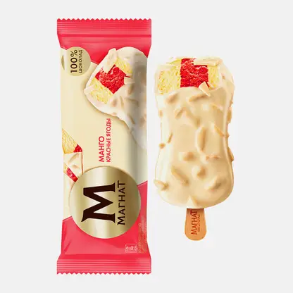 Мороженое Магнат эскимо в шоколаде Манго-красные ягоды 74г