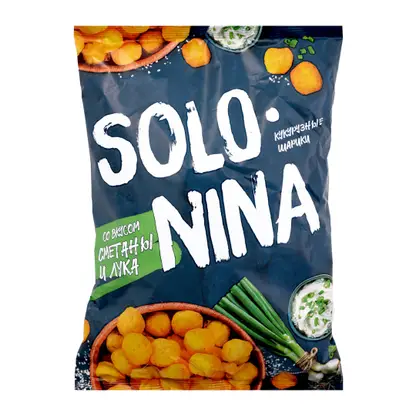 Изображение товара Кукурузные шарики Solo Nina сметана и лук 140г
