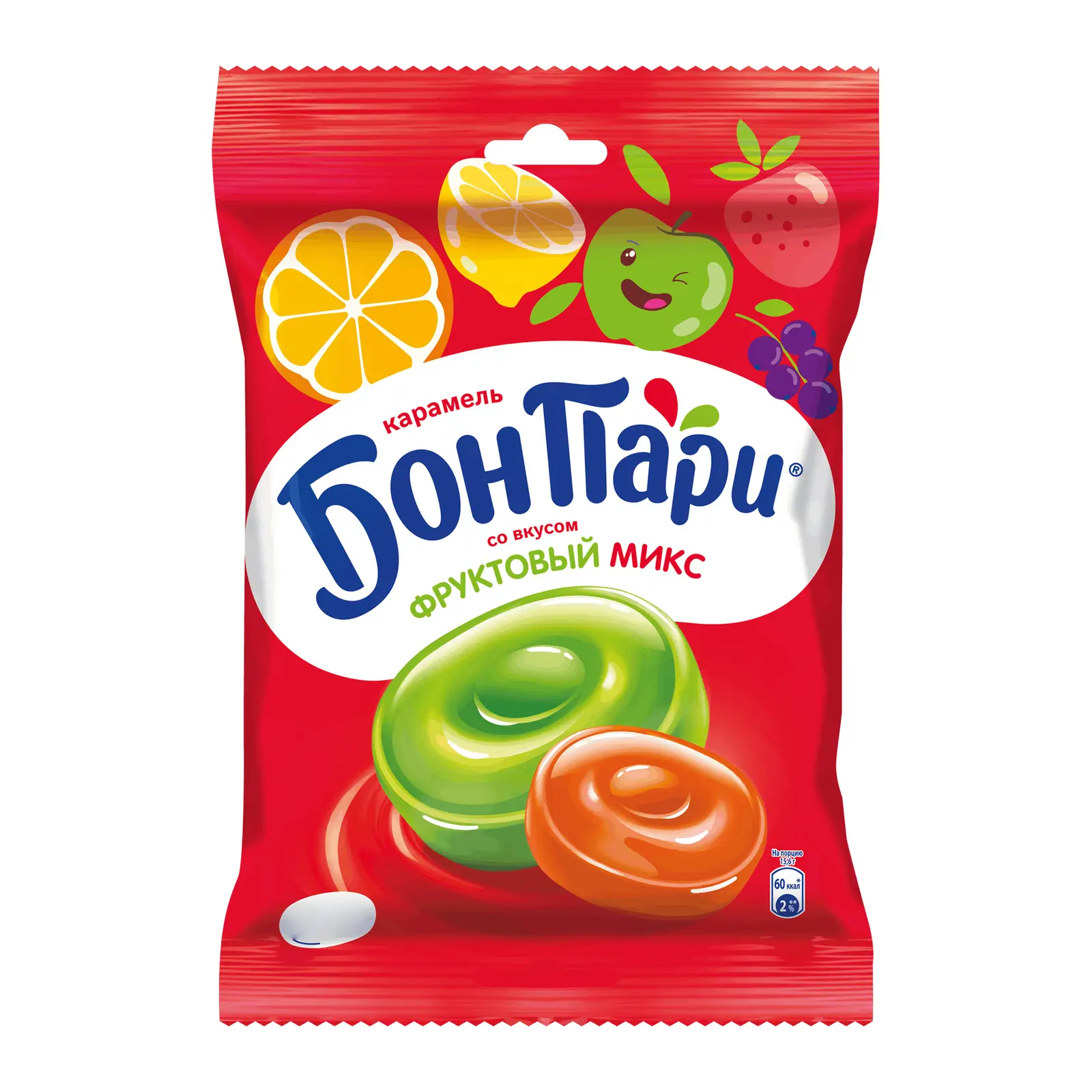 Изображение товара Фруктовое Ассорти Бон Пари 500г - натуральные леденцы без искусственных красителей