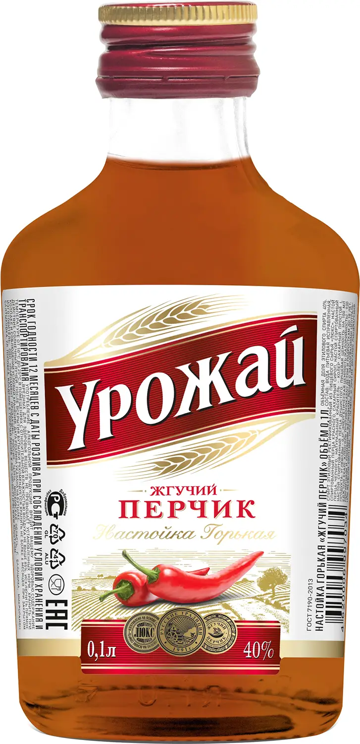Изображение товара Настойка Жгучий Перчик 40% 100 мл натуральный острый алкогольный напиток
