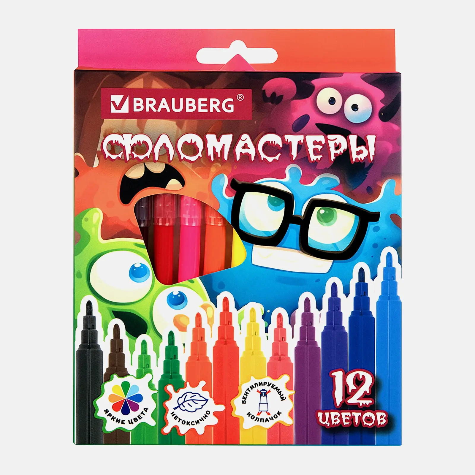 Фломастеры Монстры Brauberg 12 цветов
