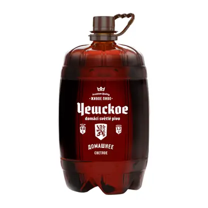 Пиво Чешское Домашнее непастеризованное 3.2% 1л