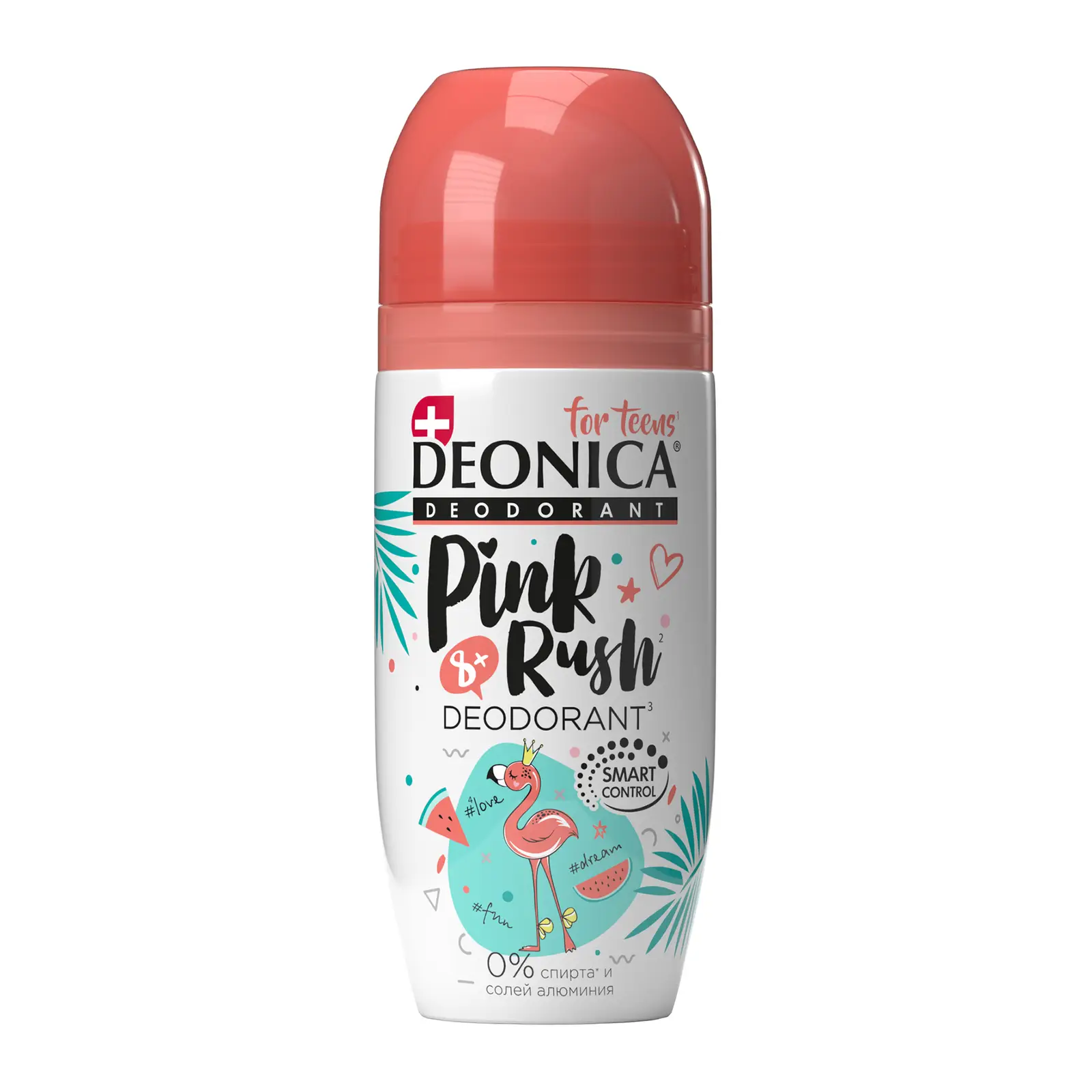 Дезодорант антиперспирант для подростков Pink Rush шариковый Deonica 50мл