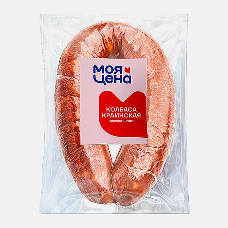 Изображение товара Полукопченая колбаса из мяса птицы Моя цена 300 г
