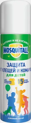 Аэрозоль от клещей и комаров Mosquitall для детей 150мл