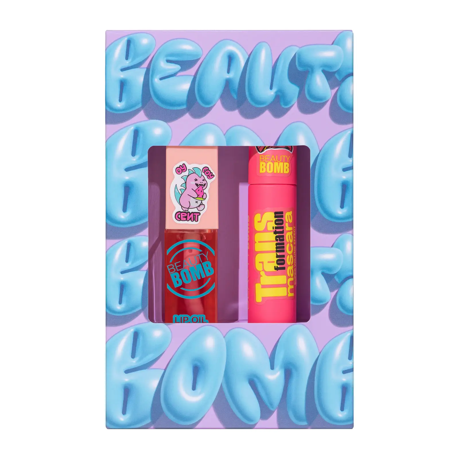 Подарочный набор Beauty Bomb Масло-блеск для губ +Тушь для ресниц
