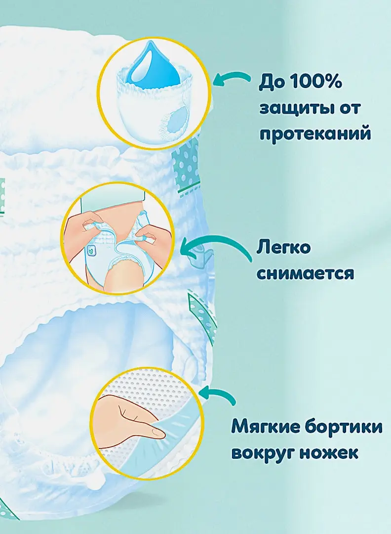 Подгузники-трусики Pampers 4 Maxi/9-15кг 164шт - фото 6