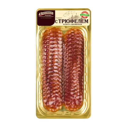 Изображение товара Колбаса Егорьевская с трюфелем полусухая сыровяленая нарезка 70г