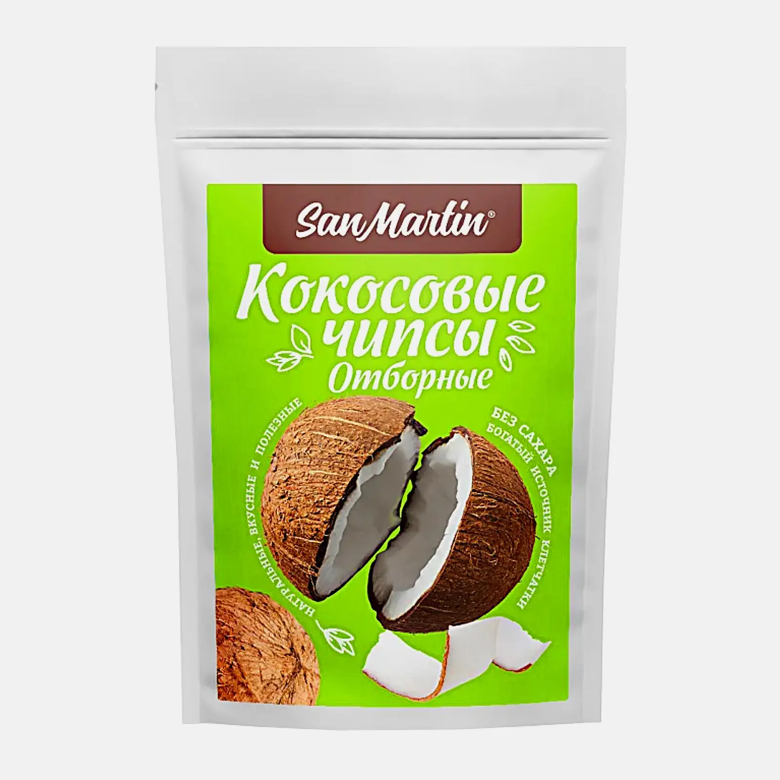 Кокосовые чипсы отборные без сахара San Martin 40г