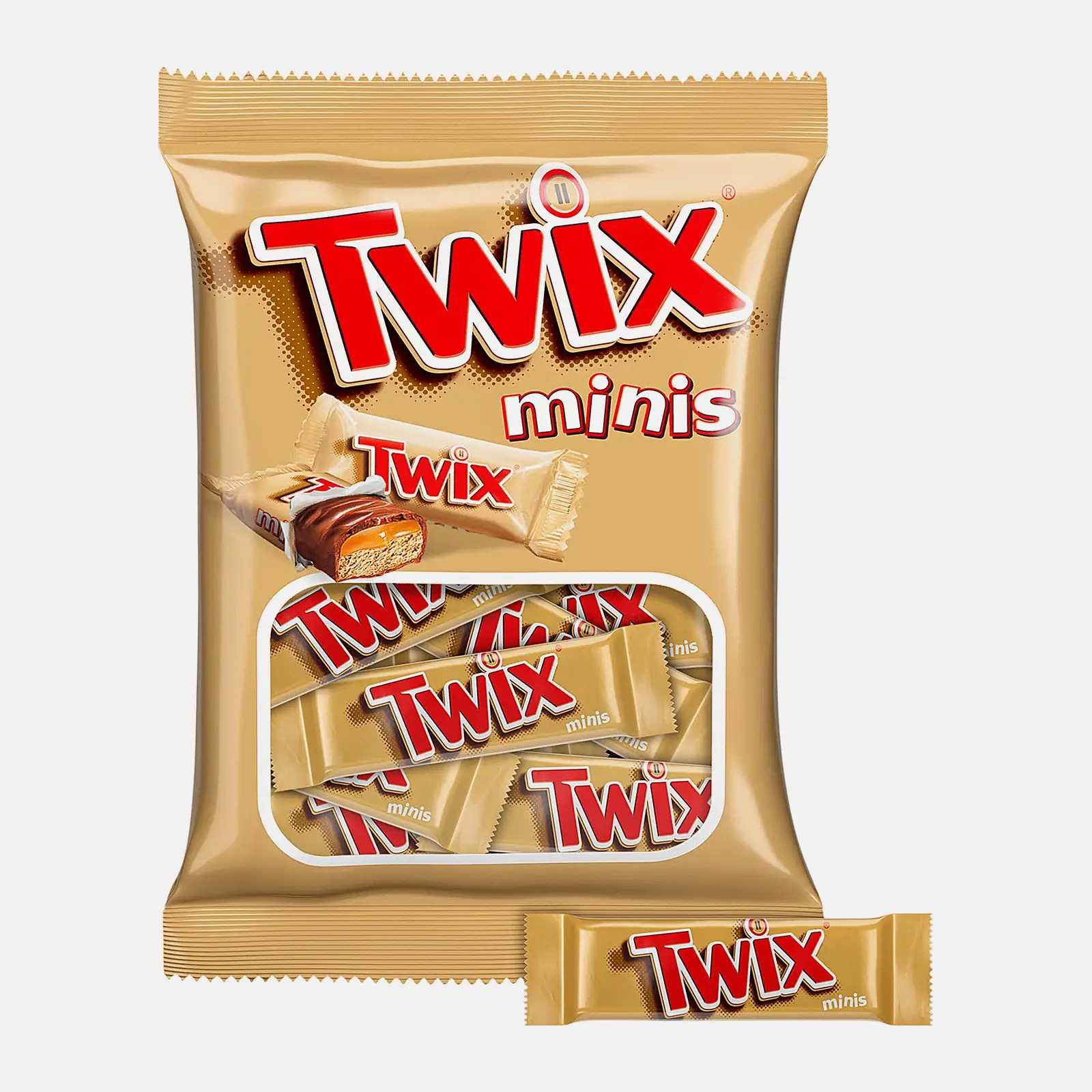 Изображение товара Конфеты шоколадные Twix Minis 184г мини-батончики в индивидуальной упаковке