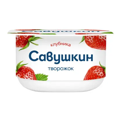 Изображение товара Паста творожная Савушкин клубника 3.5% 120г