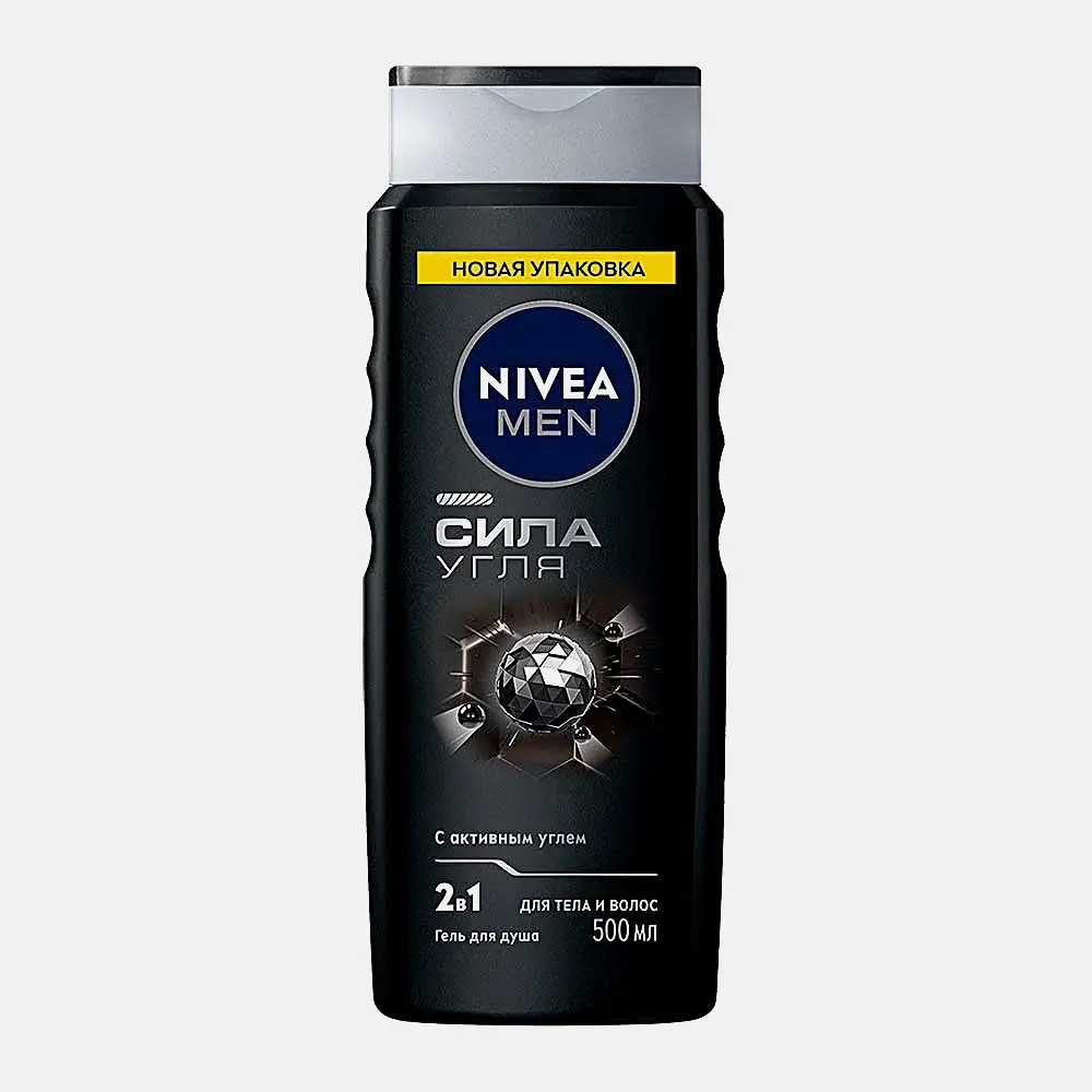 Гель для душа Сила угля NIVEA Men 500мл