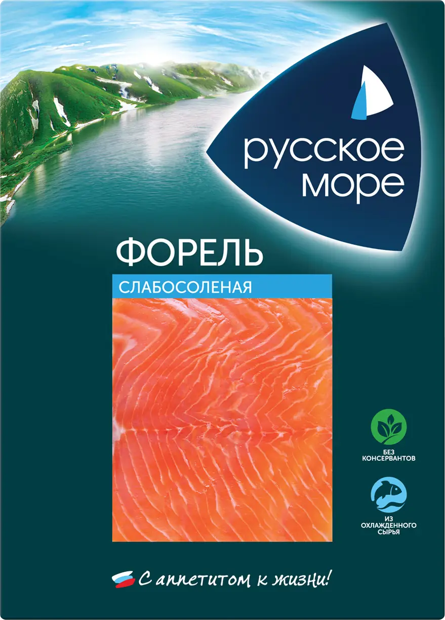 Форель Русское море слабосоленая филе-ломтики 120г — в каталоге на сайте  сети Магнит | Краснодар