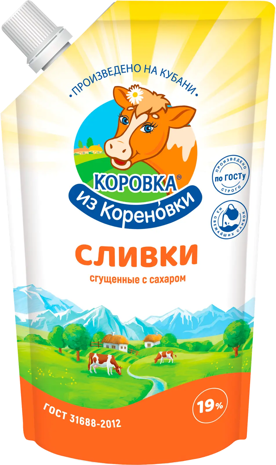 Сливки Коровка из Кореновки сгущенные 19% 270г — в каталоге на сайте сети  Магнит | Краснодар