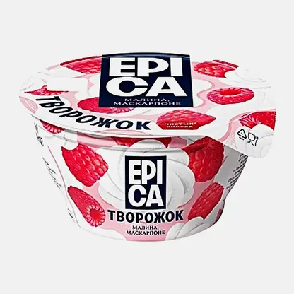 Творожок малина и маскарпоне Epica 7.7% 130г