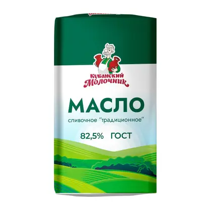 Изображение товара Масло сливочное Кубанский молочник 82.5% 170г