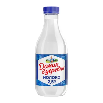 Изображение товара Молоко Домик в деревне пастеризованное 2.5% 930мл