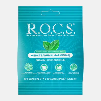 Жевательный мармелад со вкусом сладкой мяты R.O.C.S. 60г