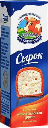 Сырок Коровка из Кореновки творожный апельсин 23% 40г