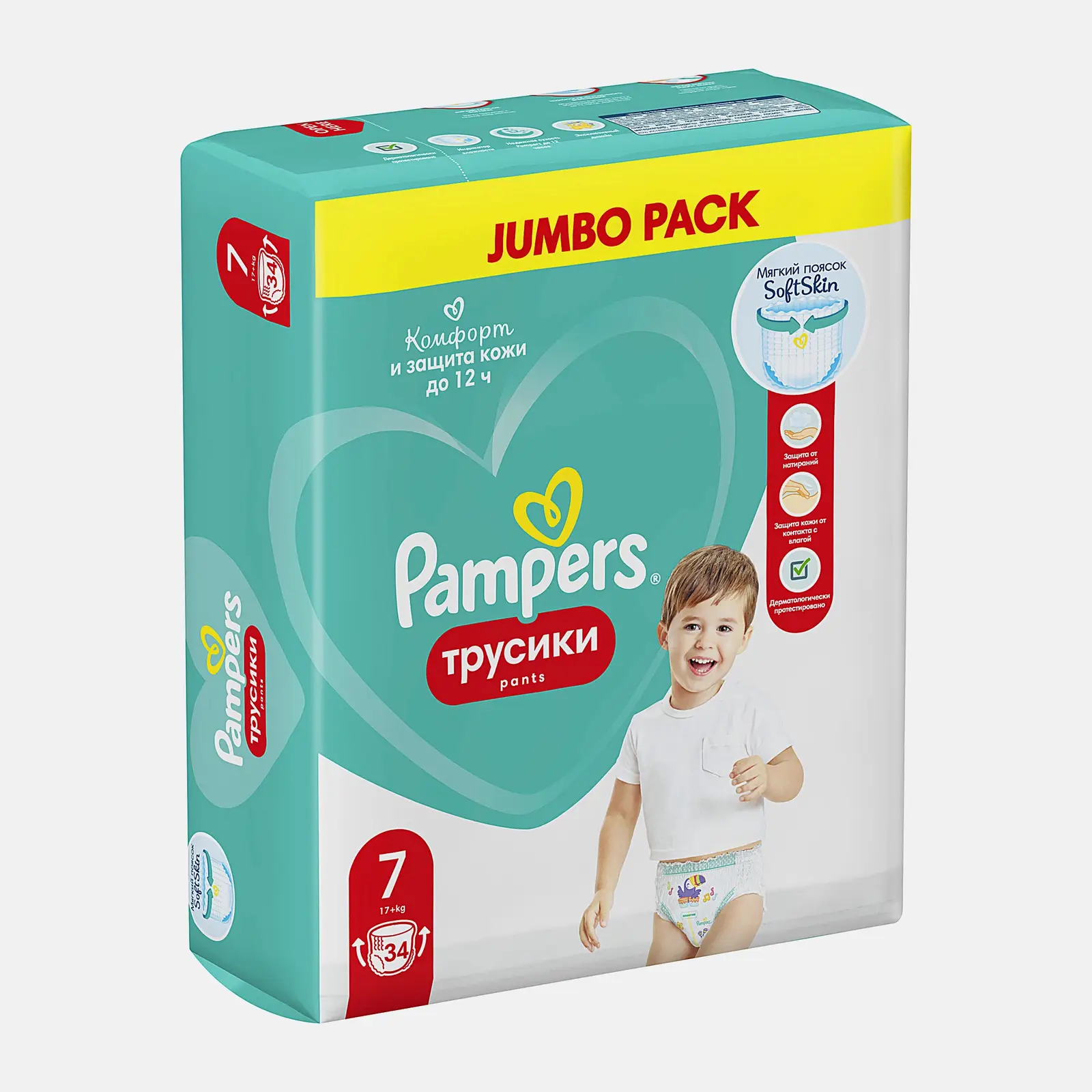 Трусики-подгузники Pampers 7 17+кг 34шт