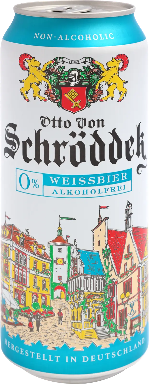 Пиво Otto Von Schroedder Weissbier нефильтрованное безалкогольное 0.4%  500мл — в каталоге на сайте сети Магнит | Краснодар