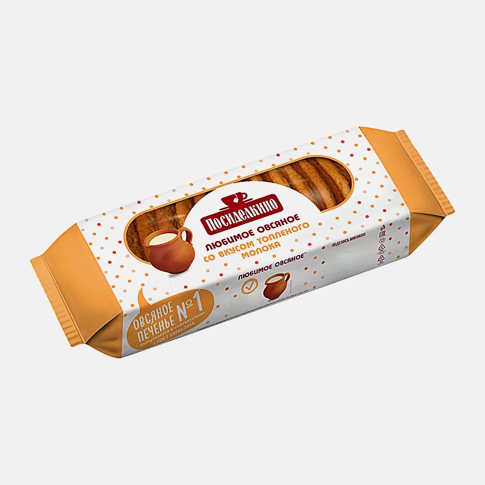 Печенье Посиделкино овсяное вкус топленое молоко 310г