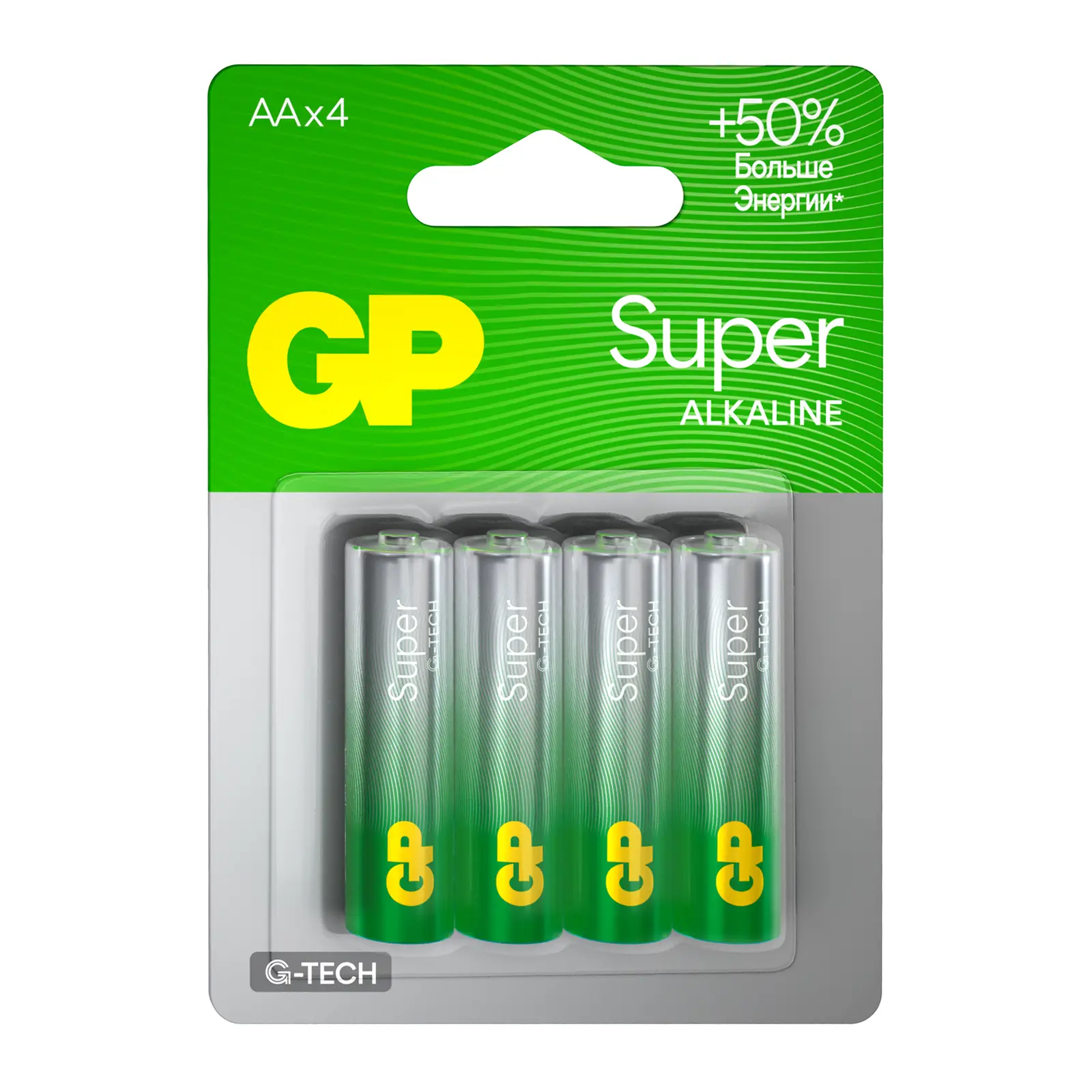 Батарейки GP Super алкалиновые AA 4шт