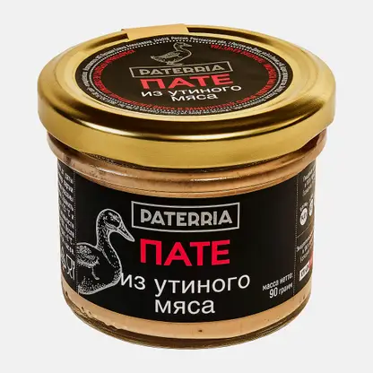 Пате из утиного мяса Paterria 90г