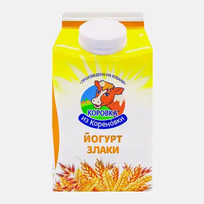 Йогурт Коровка из Кореновки Злаки 2.1% 450г