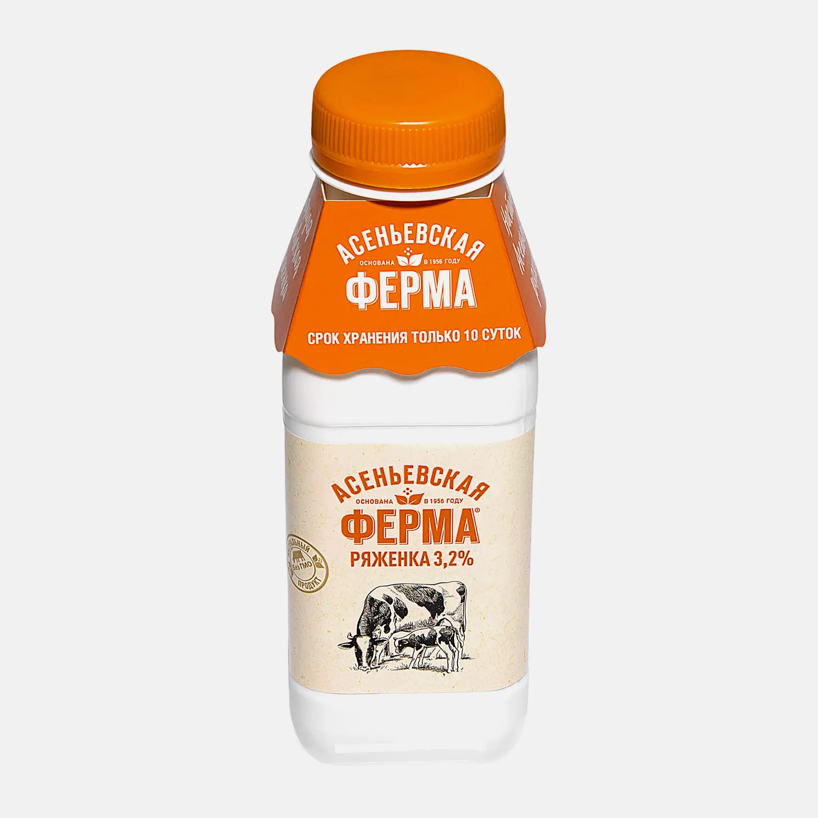 Изображение товара Ряженка Асеньевская ферма 3.2% 330г натуральный кисломолочный продукт