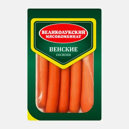 Сосиски Венские вареные Великолукский МК 470г