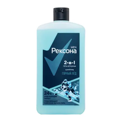 Изображение товара Гель для душа и шампунь Рексона Men 2в1 Горный лёд 750мл