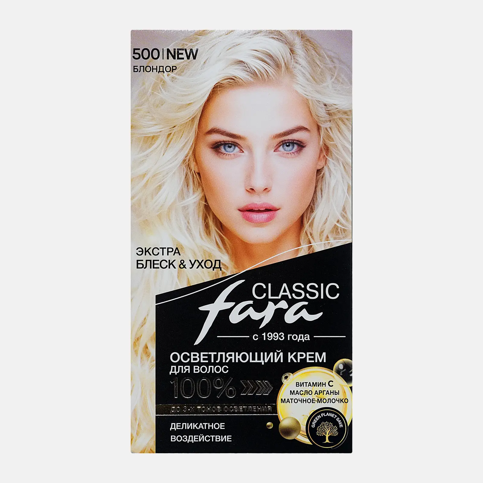 Крем-краска для волос Fara Classic Осветляющая 500 блондор