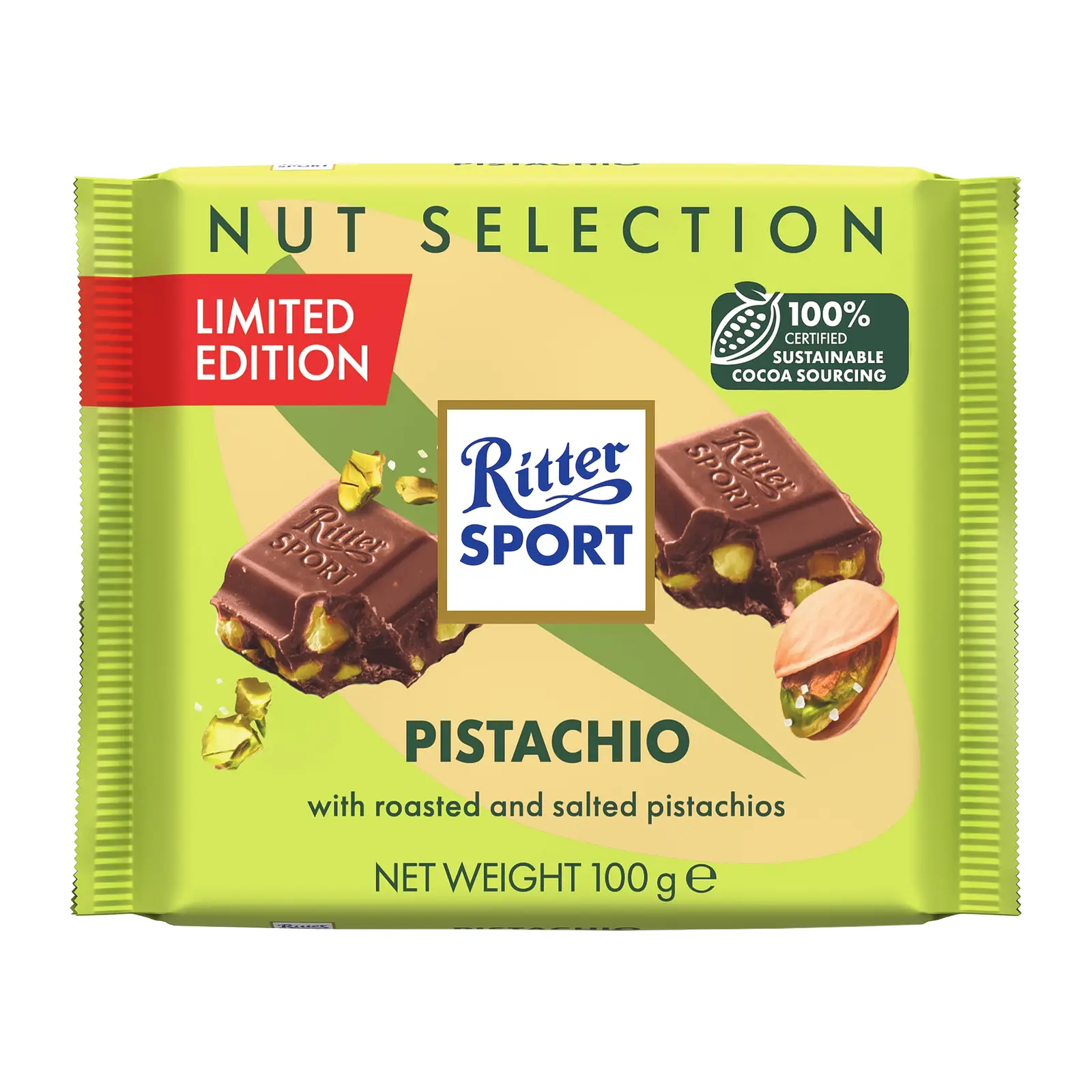 Изображение товара Шоколад молочный Ritter Sport с фисташкой 100г