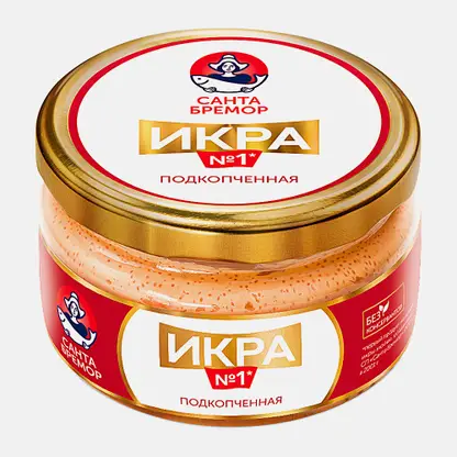 Икра мойвы Санта Бремор Подкопченная 180г