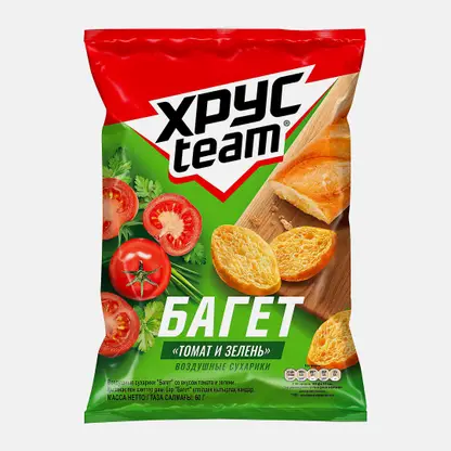 Сухарики Хрусteam Багет Томат и зелень 60г