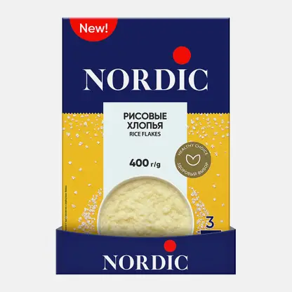 Рисовые хлопья Nordic 400г