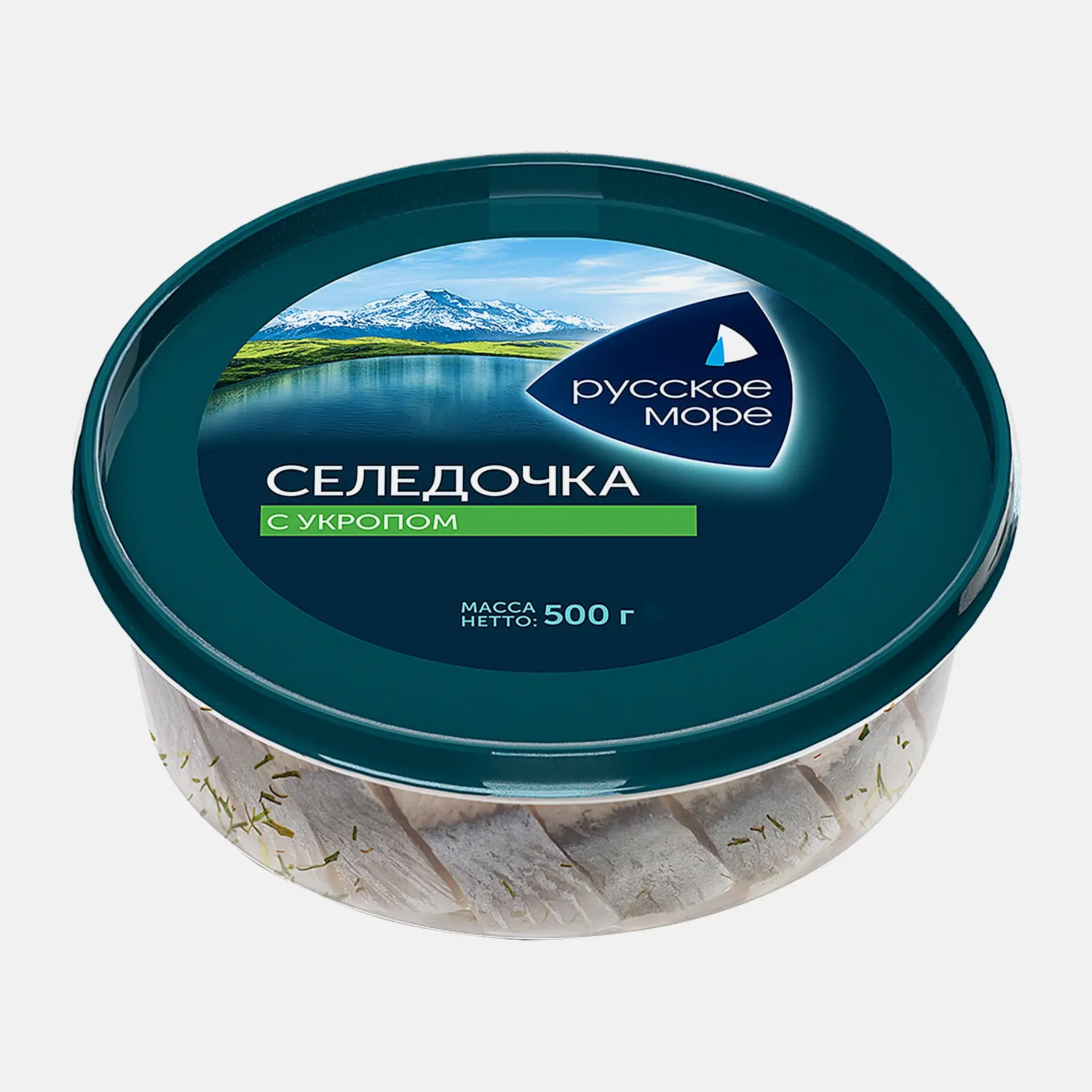 Сельдь Русское Море филе-кусочки в масле с укропом 500г