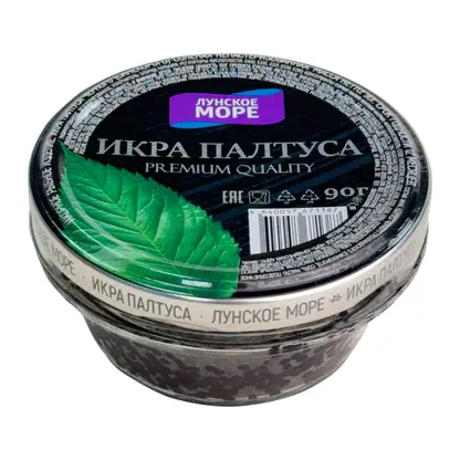 Изображение товара Икра палтуса Лунское море черная натуральная 90г