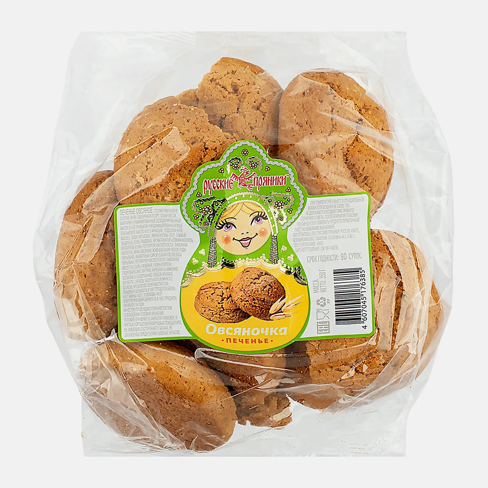 Изображение товара Печенье овсяное Русские пряники Овсяночка 400г классическая сладость