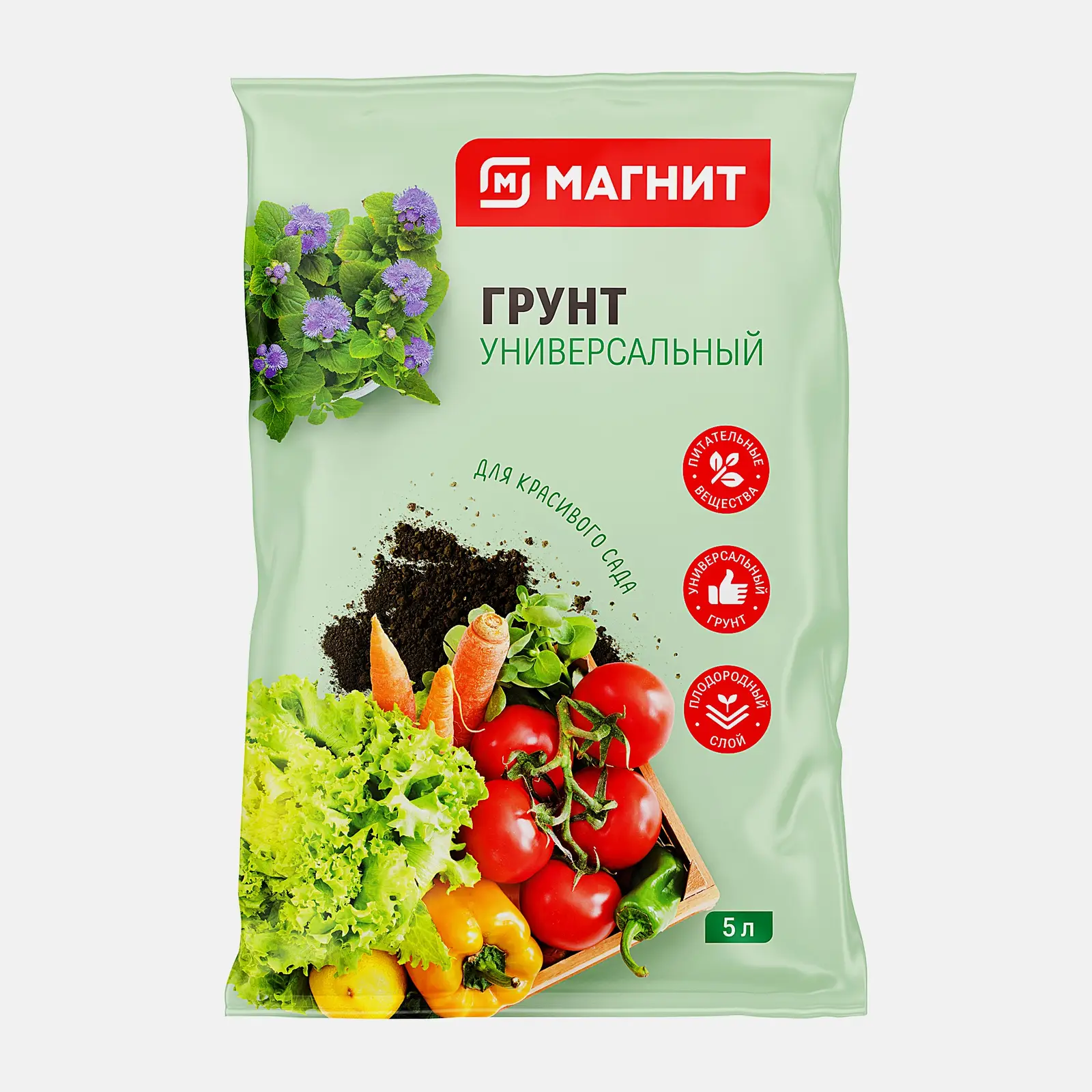 Изображение товара Универсальный грунт 5л с торфом песком и доломитовой мукой для растений