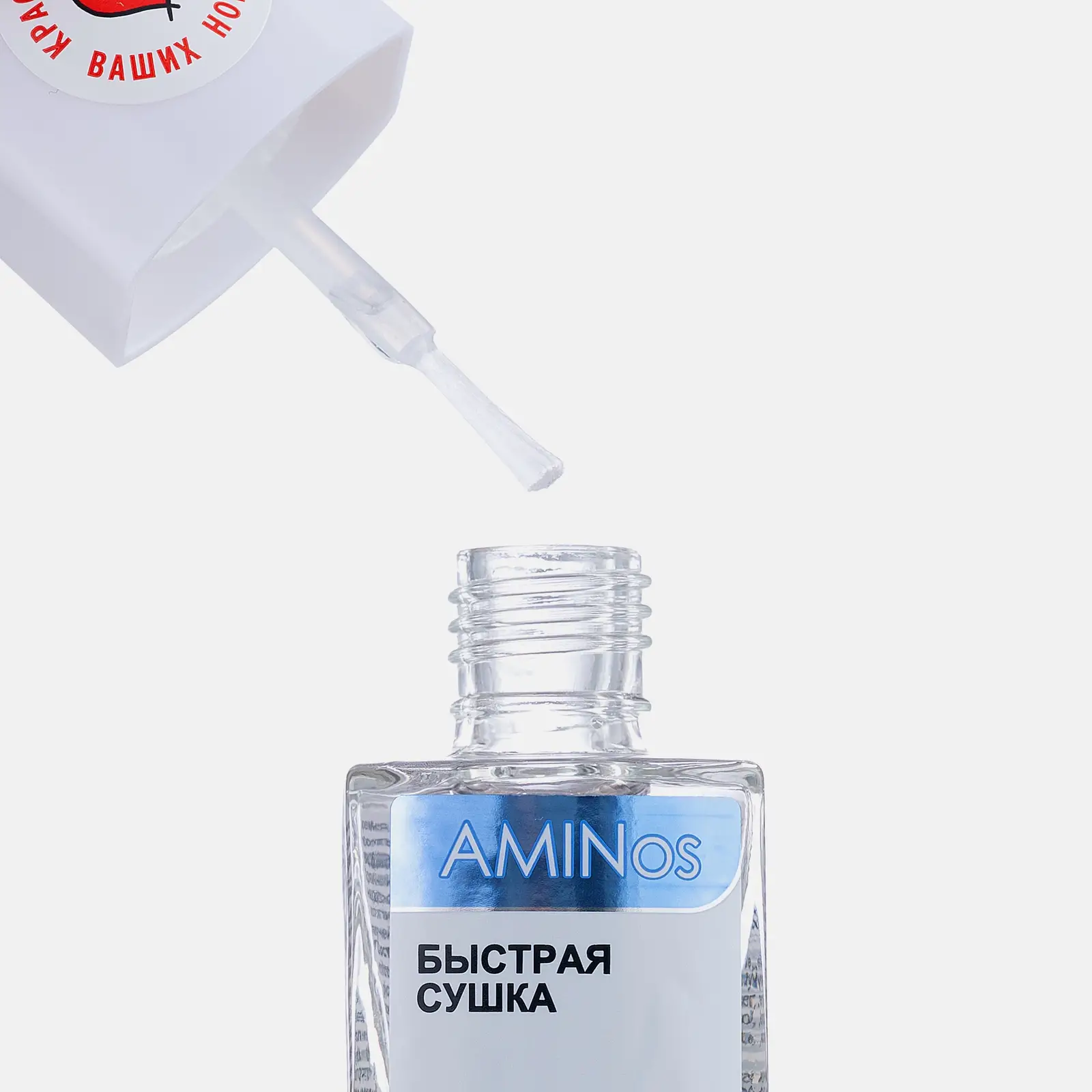 Быстрая сушка лака для ногтей Top Fixator Aminos 11мл - фото 3