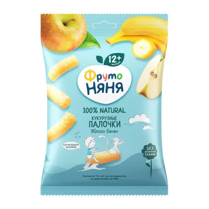 Изображение товара Кукурузные палочки Фрутоняня Яблоко банан с 12 месяцев 20г