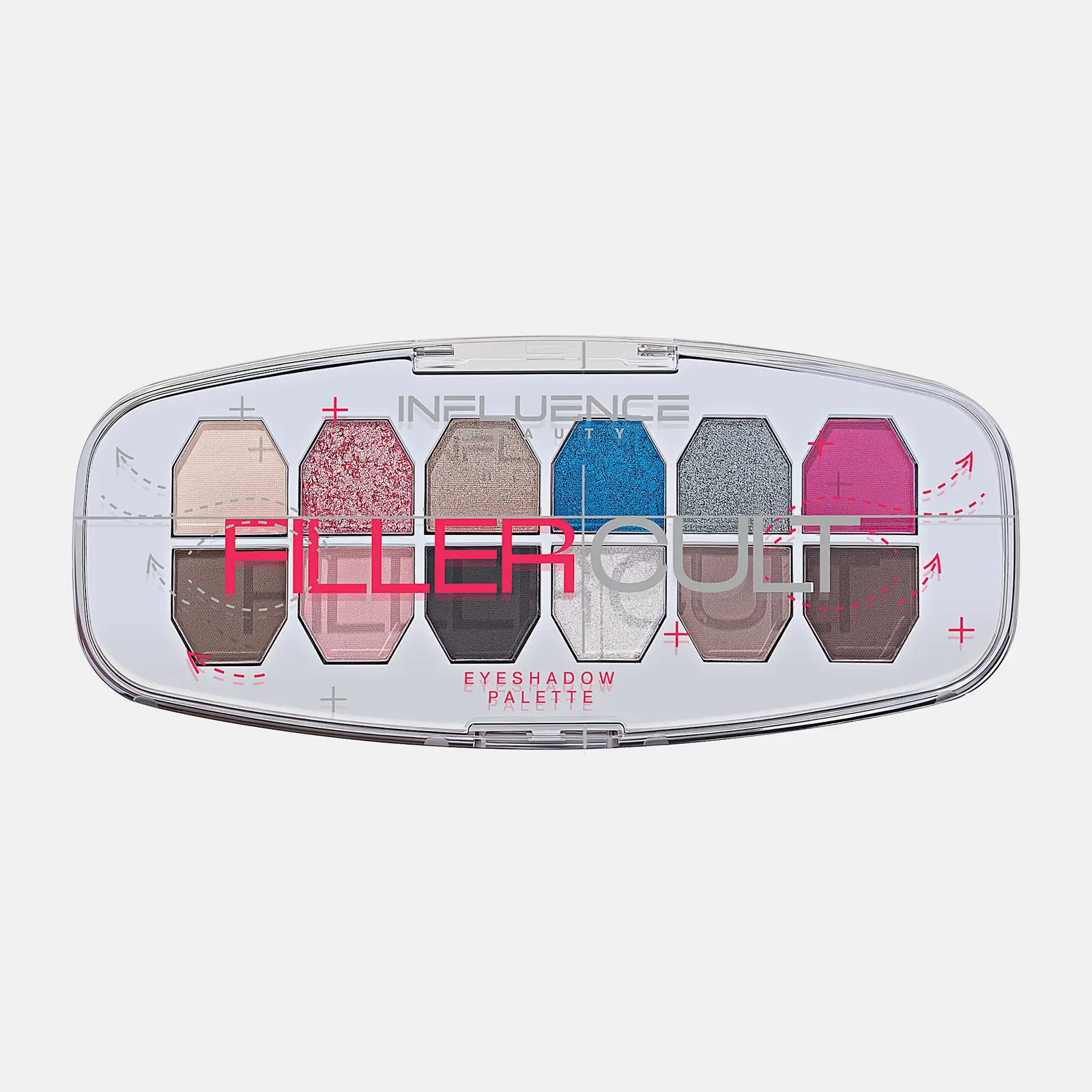 Палетка теней для век тон 01 Influence Beauty Filler Cult