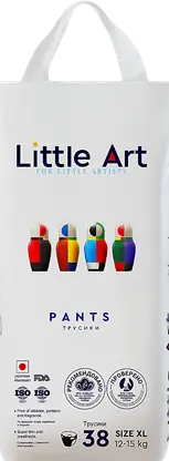 Подгузники-трусики Little Art детские р.XL 12-15кг 38шт