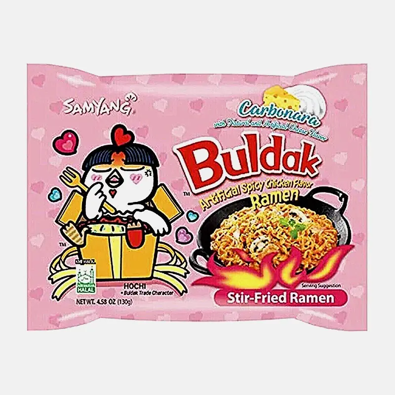Изображение товара Лапша Samyang Buldak Хот Чикен Карбонара острая 130г быстрое приготовление