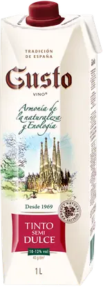 Вино Gusto Vino красное полусладкое 12% 750мл
